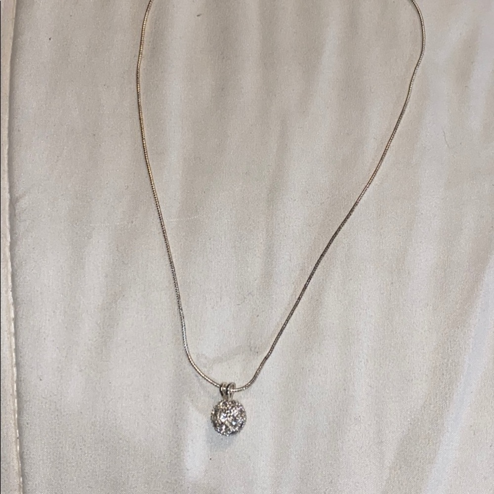 Balled diamond necklace